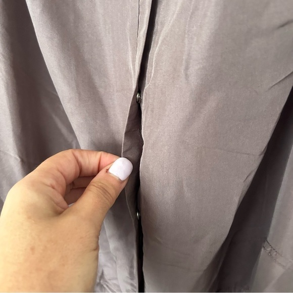 Lerario Beatriz 100% silk taupe romper 10 - Picture 4 of 12